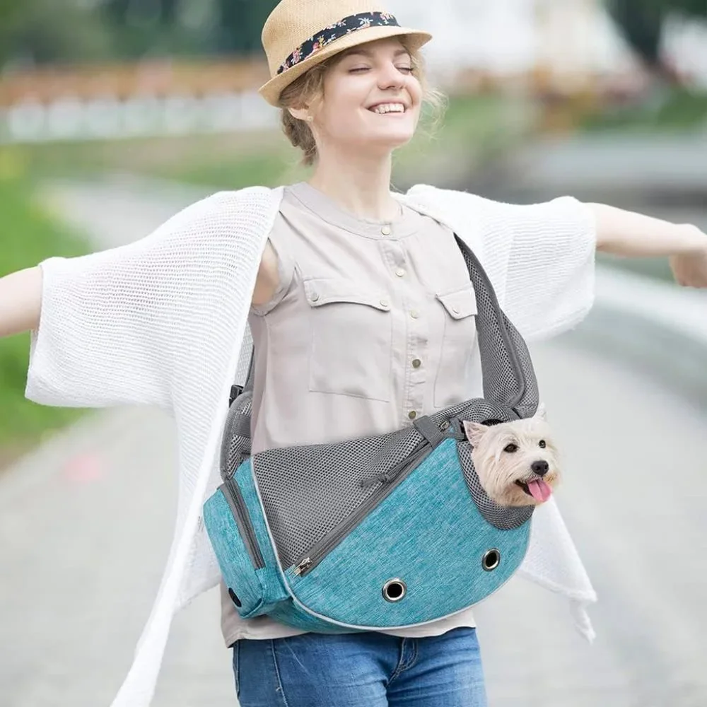 Dog Sling Carrier for Small Dogs, Puppy Carrier Sling Purse, Dog Bags For Travel
